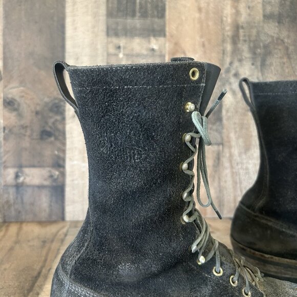 Whites Smokejumper Roughout Logger Packer Plain Toe Work Boots Mens 13 E - Picture 8 of 12